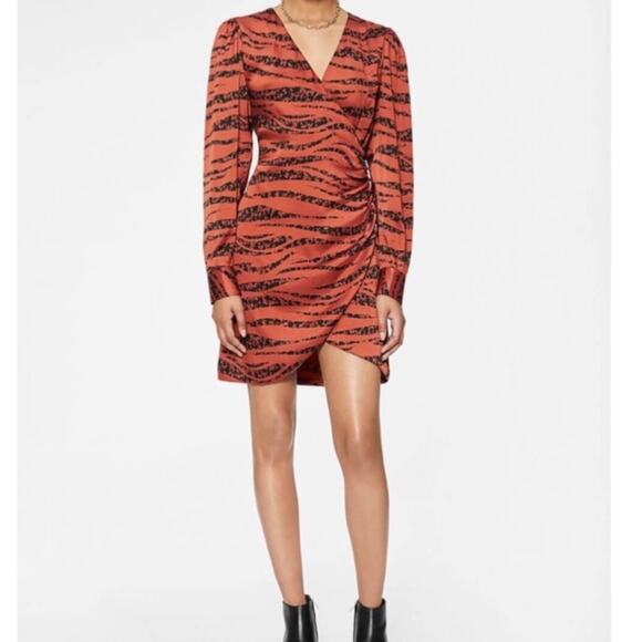 Anine Bing Silk Wrap Penelope Dress XS - Picture 2 of 7